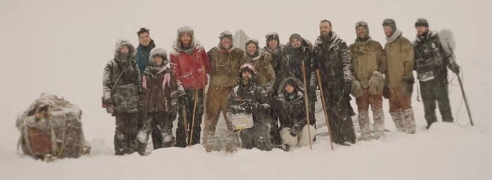 Cast and Crew of Outside on location in Norway